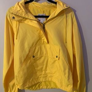 yellow rain jacket
